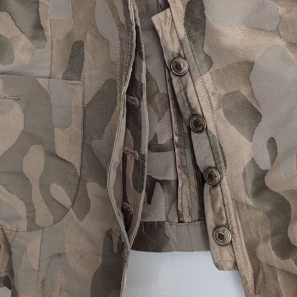 Unique Rinascimento Camo Khaki Blazer Size S - Picture 5 of 11